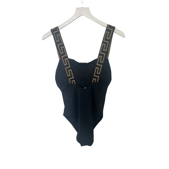 Versace Black Greca Border One-Piece Swimsuit - Picture 6 of 8